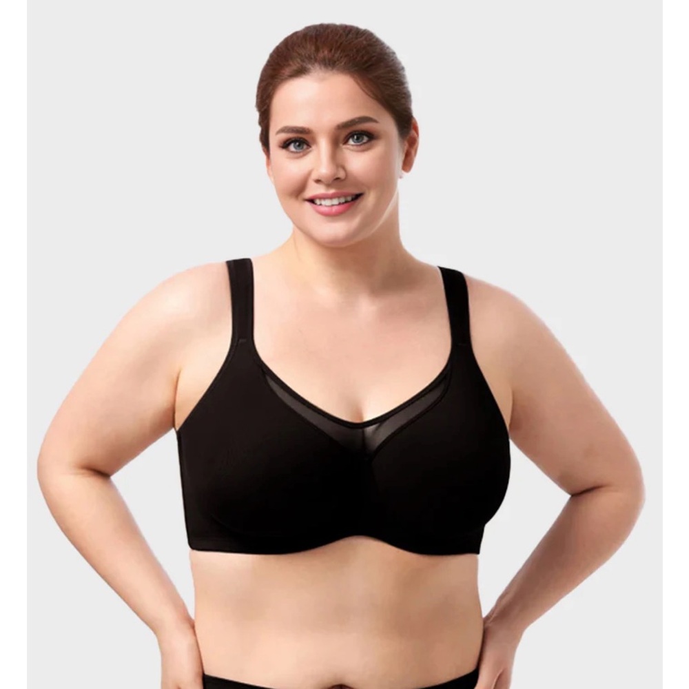 SheCurve Plus Size Cooling Full Coverage Minimizer Bra Black 44G